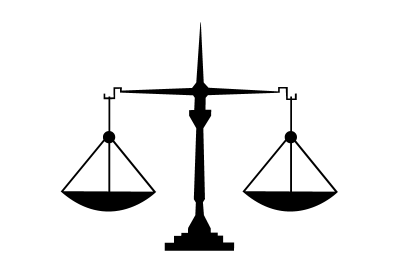 Icon of legal scales describing the CS4B service of legal proceedings